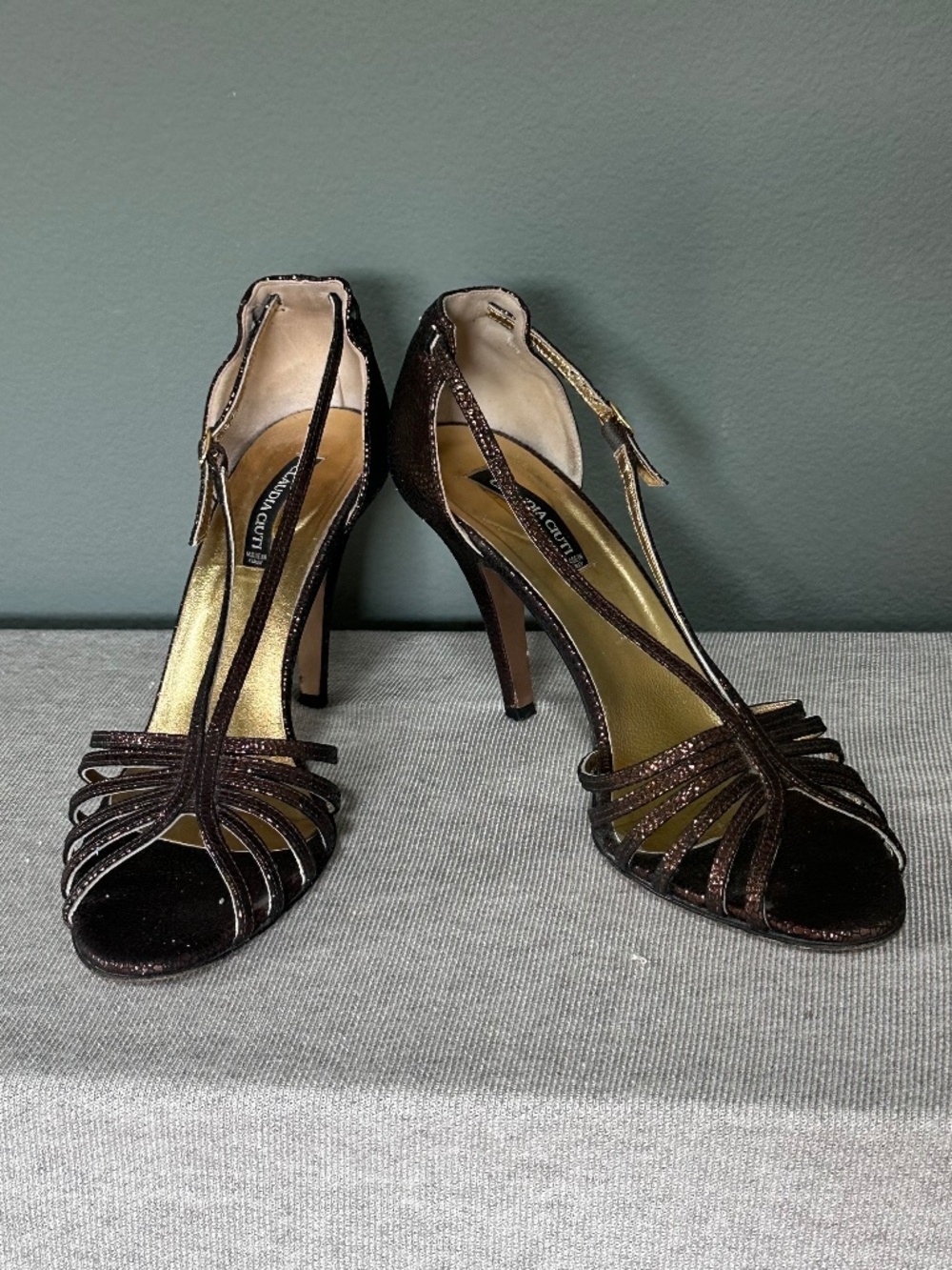 Claudia Ciuti Metalic Bronze Italian Sandals